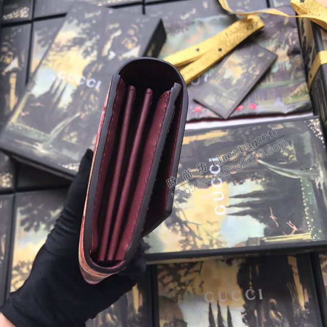 Gucci包 古馳新款女包 Gucci斜跨女包 Gucci鏈條包 570145紅皮  gdj1196